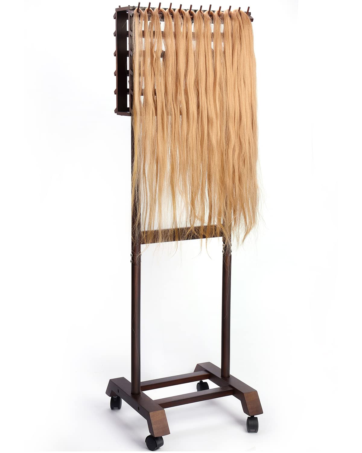 LIVSMON Braiding Hair Rack Bamboo Hair Rack for Braiding Hair Time