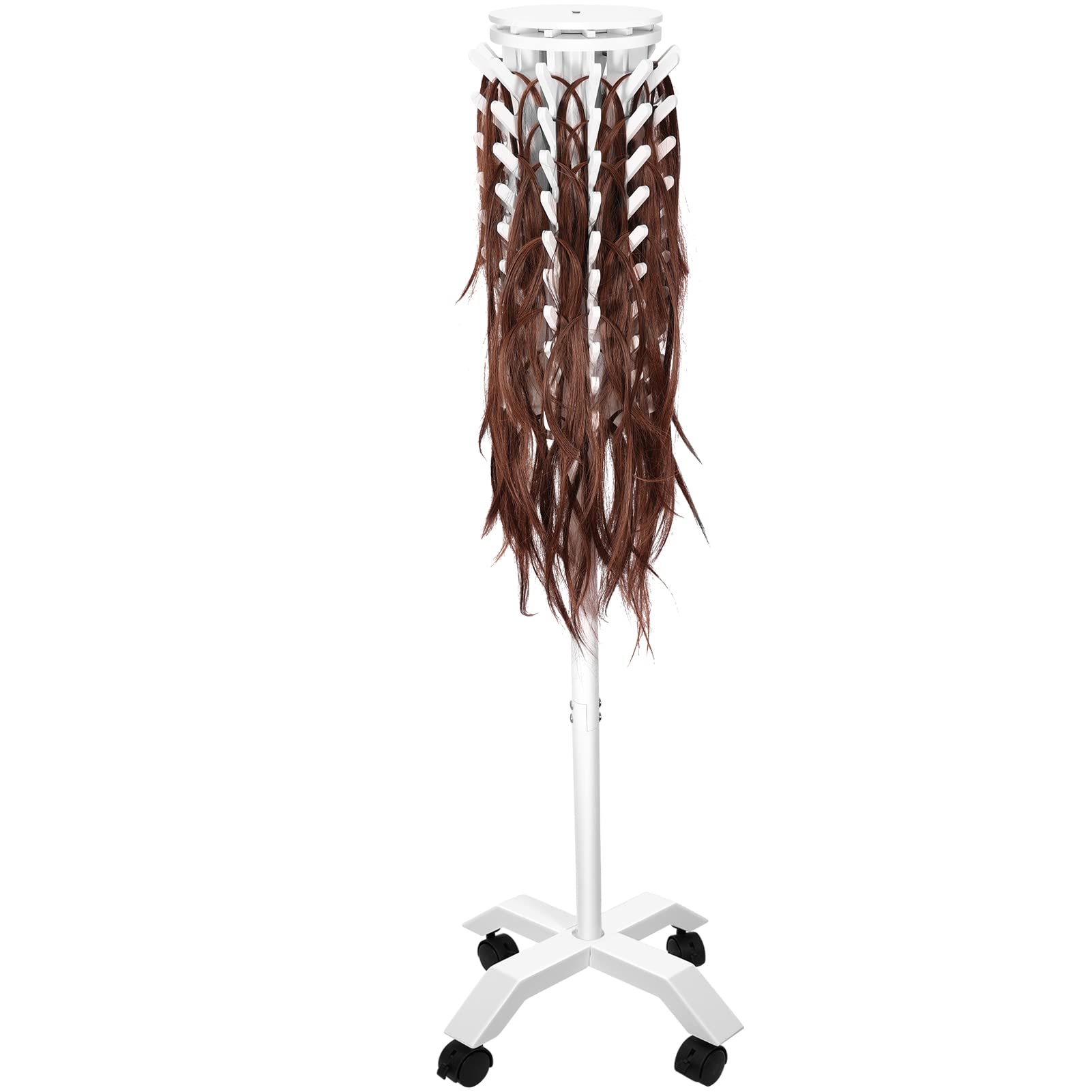 120-Peg Braiding Hair Rack Standing, with Salon Tray Hair Extension Holder  Hanger, Hair Divider Rack for Braiding Hair Separator Stand, Hair Braiding