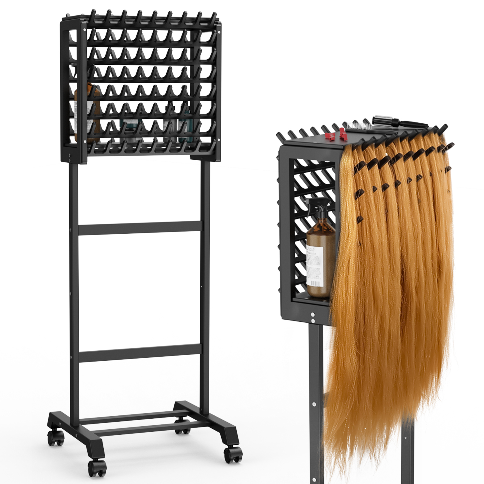 Braiding Hair Rack 120 Pegs Wall Mount Hair Holder Hair Separator